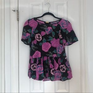 Floral Peplum Top